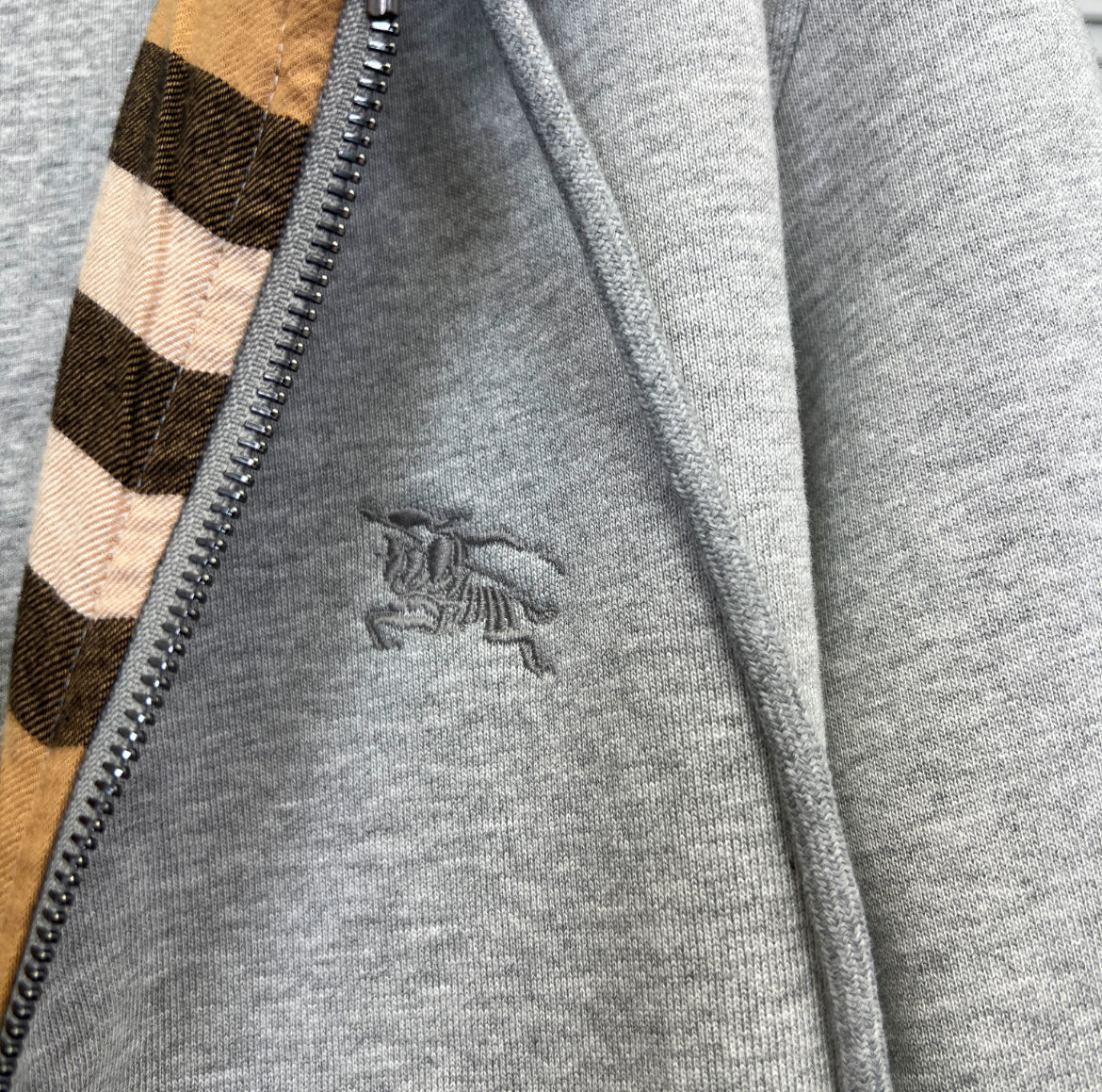 Zip Burberry gris intérieur