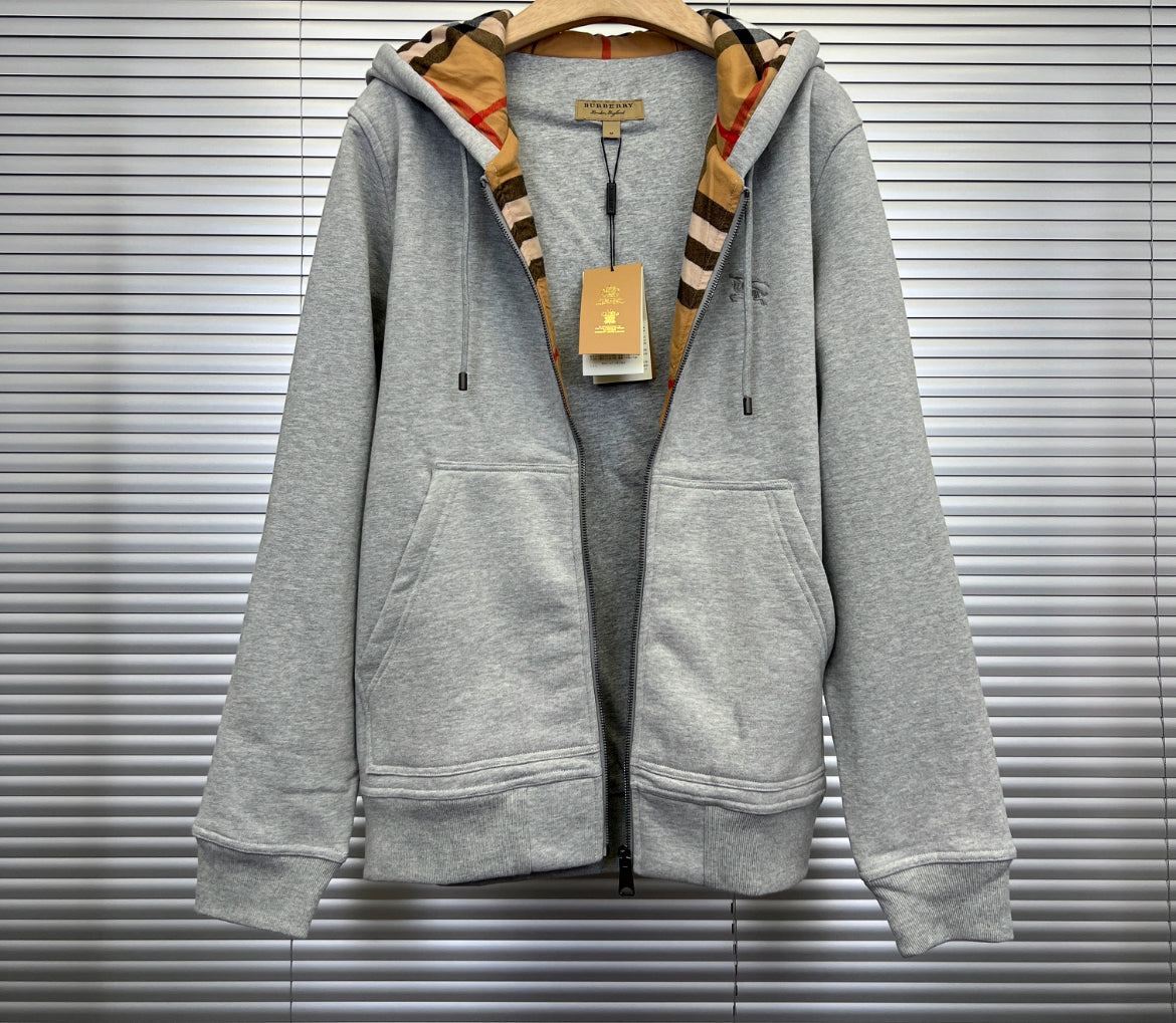 Zip Burberry gris intérieur