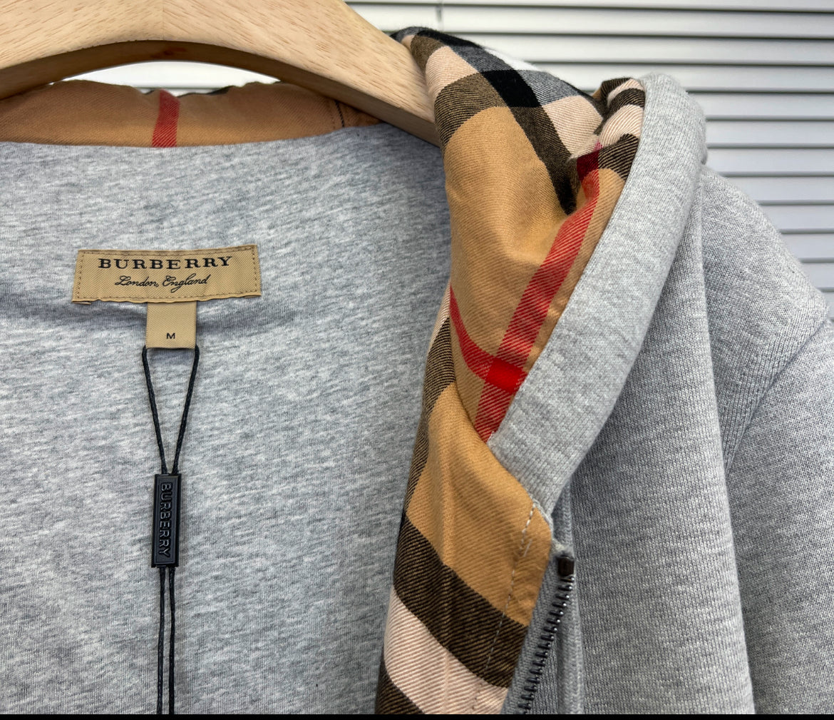 Zip Burberry gris intérieur