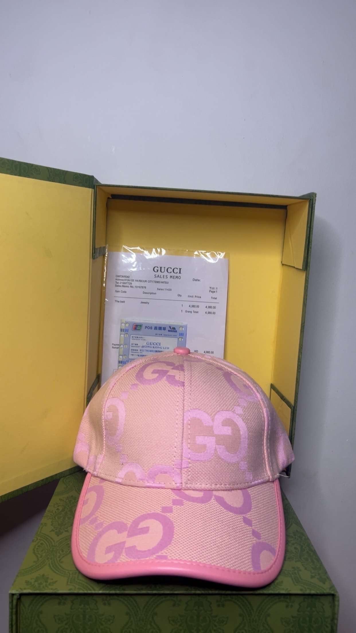 Casquette Gucci rose